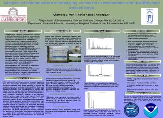 Analysis of contaminants of emerging concerns in wastewater and the Maryland coastal bays