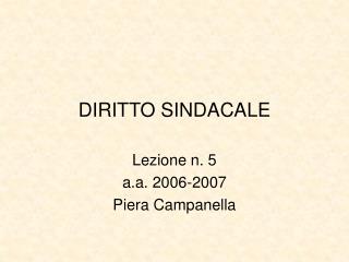 diritto sindacale