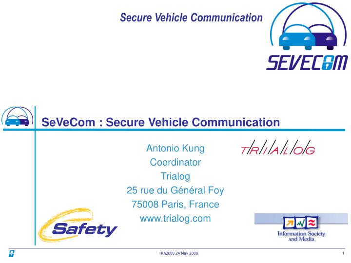 sevecom secure vehicle communication