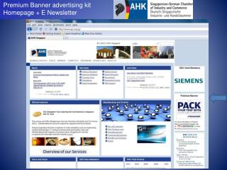 Premium Banner advertising kit Homepage + E Newsletter