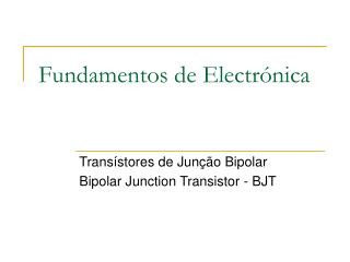 fundamentos de electr nica