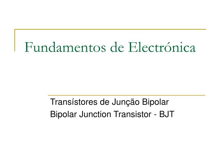 fundamentos de electr nica