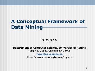 A Conceptual Framework of Data Mining