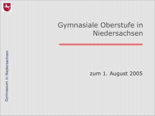 gymnasiale oberstufe in niedersachsen