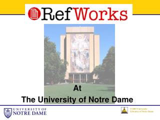 At The University of Notre Dame
