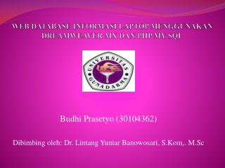 web database informasi laptop menggunakan dreamweaver mx dan php my sql