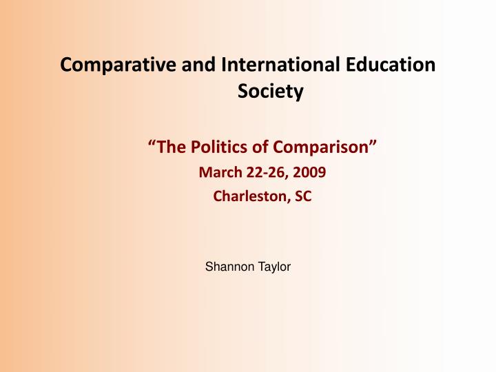 comparative and international education society