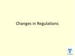 Changes in Regulations - slide 1