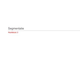 segmentatie
