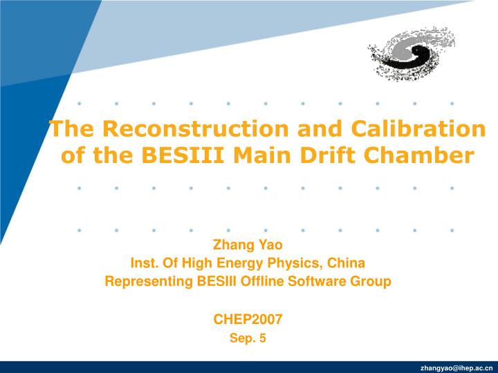 the reconstruction and calibration of the besiii main drift chamber