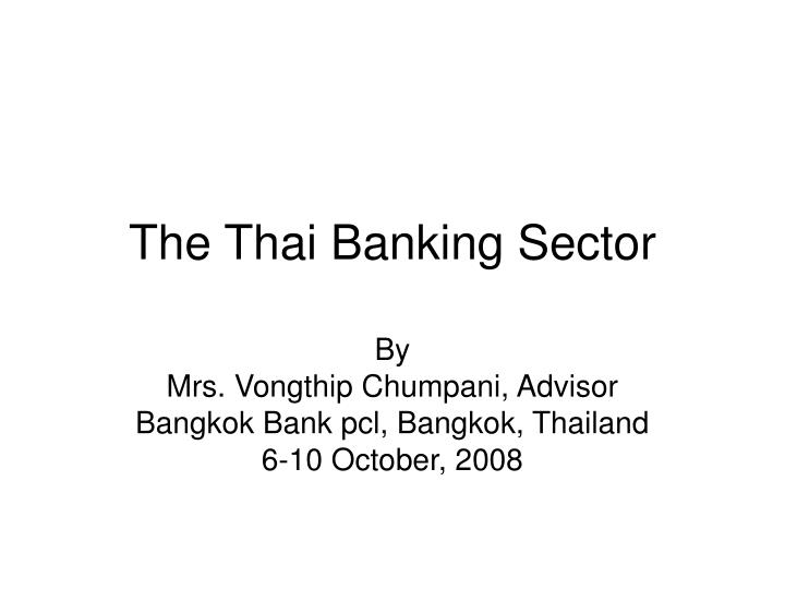 the thai banking sector