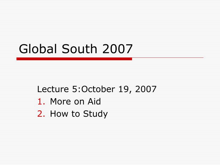 global south 2007