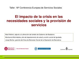 El impacto de la crisis en las necesidades sociales y la provisión de servicios