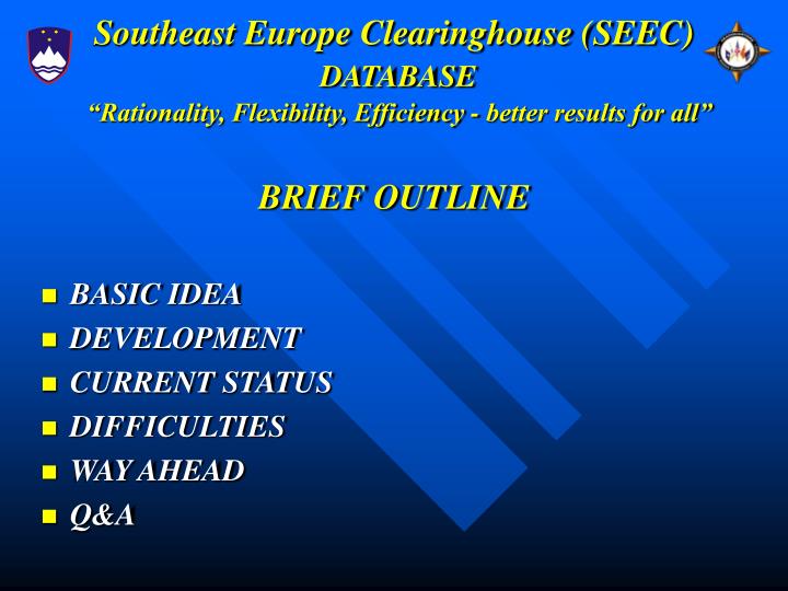 southeast europe clearinghouse seec database