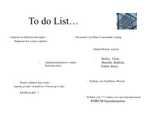 to do list