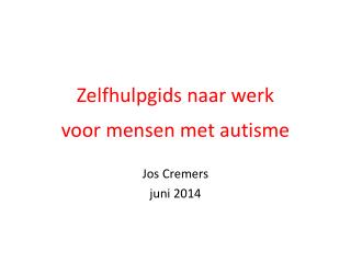 zelfhulpgids naar werk