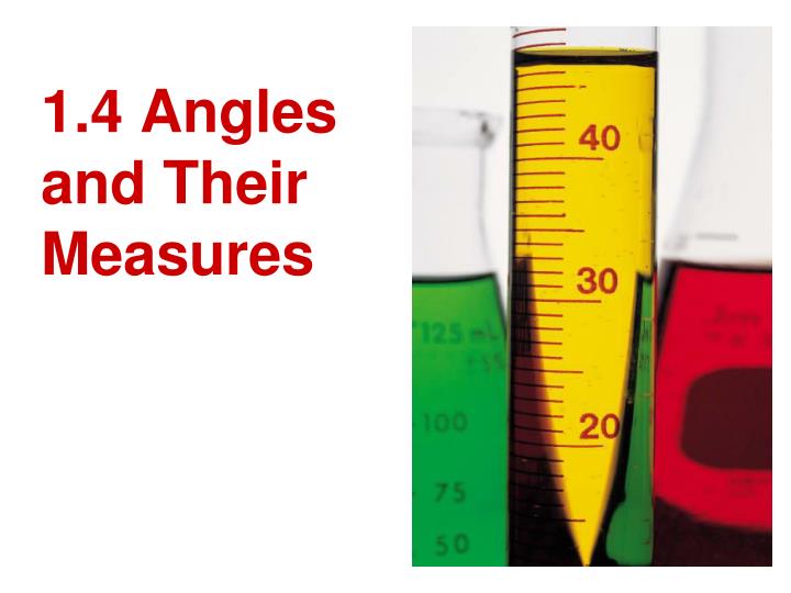 1 4 angles and their measures