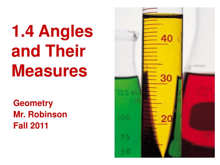 1 4 angles and their measures