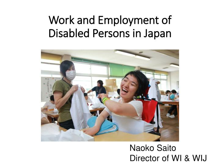 work and employment of disabled persons in japan