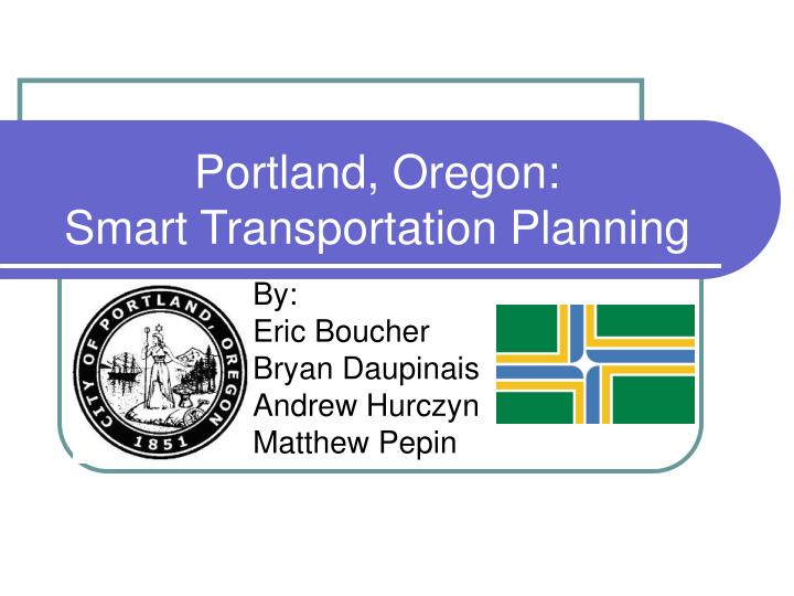 portland oregon smart transportation planning