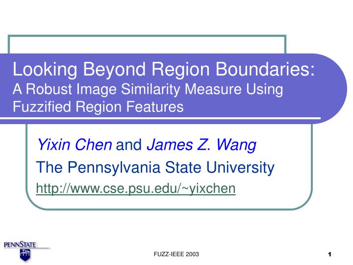 looking beyond region boundaries a robust image similarity measure using fuzzified region features