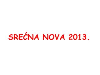 sre na nova 2013