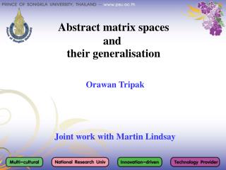 Abstract matrix spaces and their generalisation