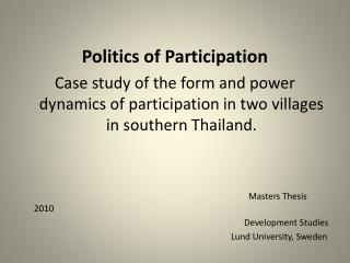 Politics of Participation