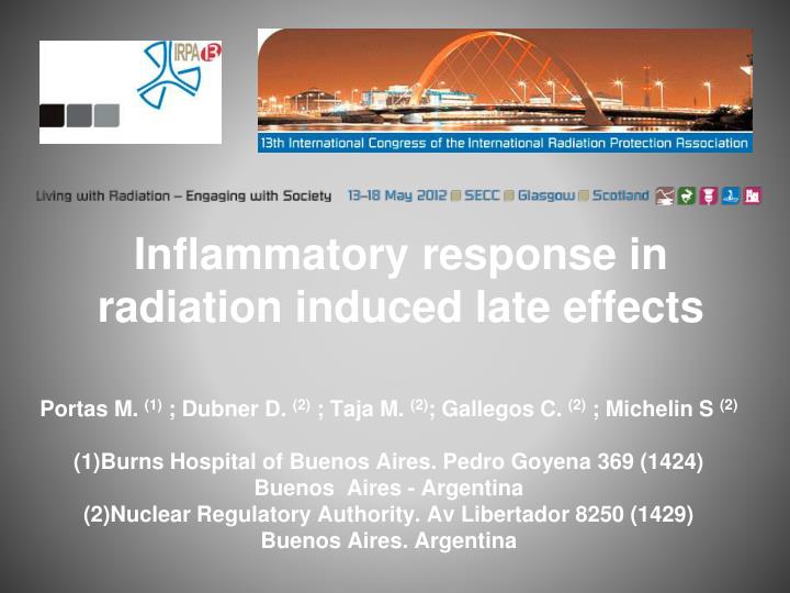 inflammatory response in radiation induced late effects