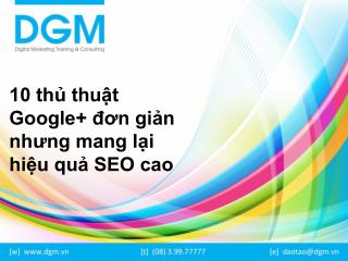 10 th thu t google n gi n nh ng mang l i hi u qu seo cao