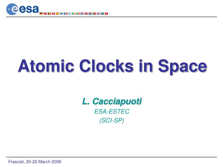 atomic clocks in space
