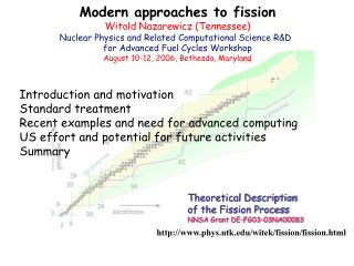 Modern approaches to fission Witold Nazarewicz (Tennessee)