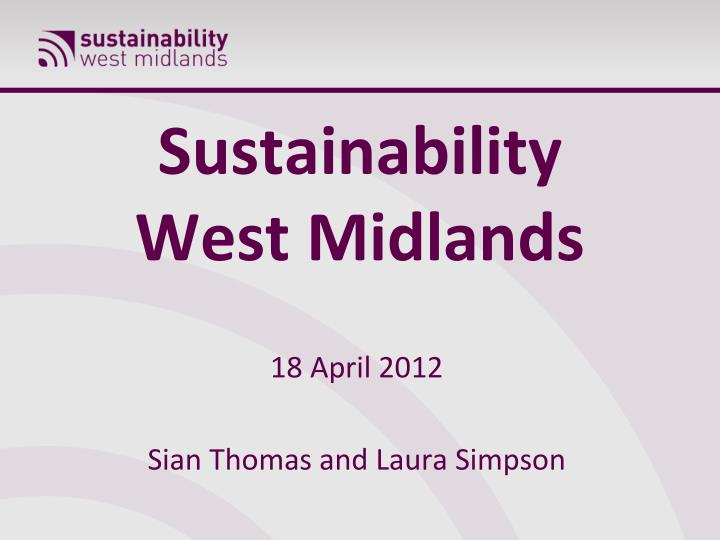 sustainability west midlands
