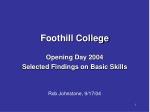 Foothill College - slide 1