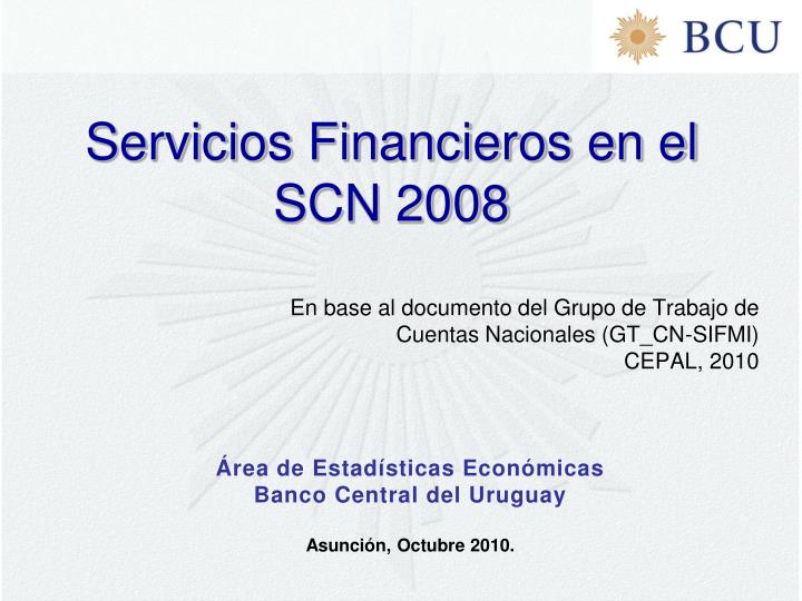 servicios financieros en el scn 2008