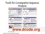 Tools for Comparative Sequence Analysis - slide 1
