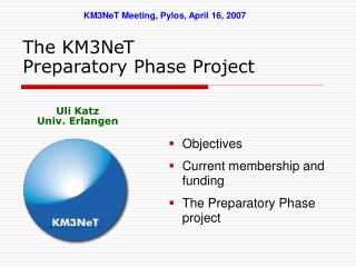 the km3net preparatory phase project