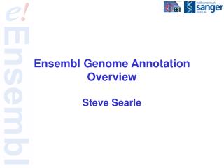 Ensembl Genome Annotation Overview