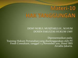 materi 10 hak tanggungan
