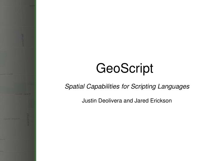 geoscript