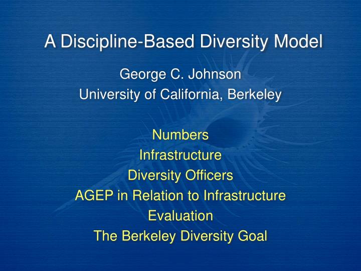 a discipline based diversity model