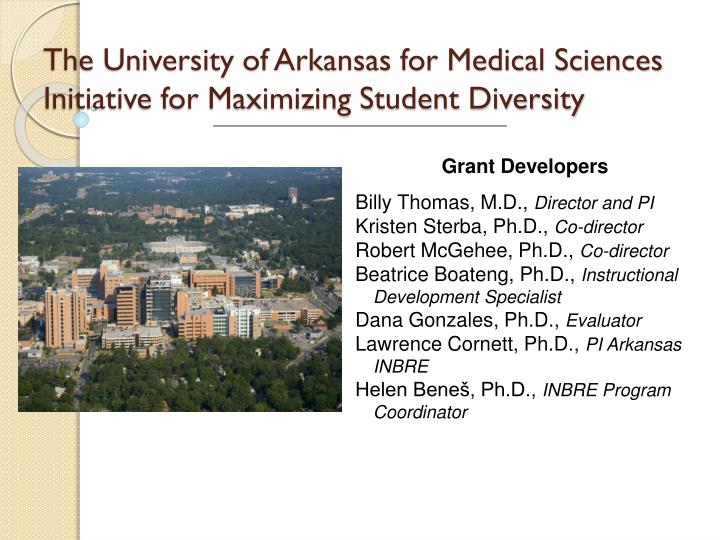 the university of arkansas for medical sciences initiative for maximizing student diversity