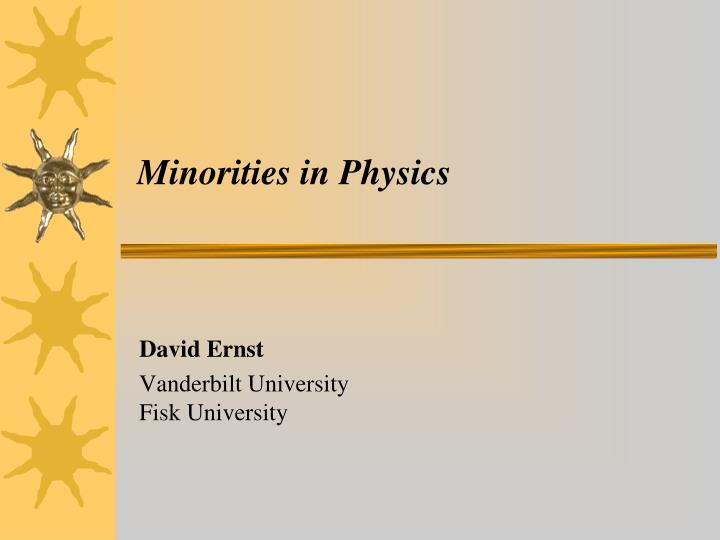 minorities in physics