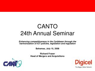 CANTO 24th Annual Seminar