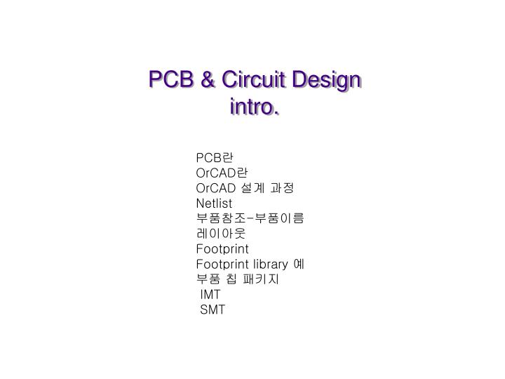 pcb circuit design intro