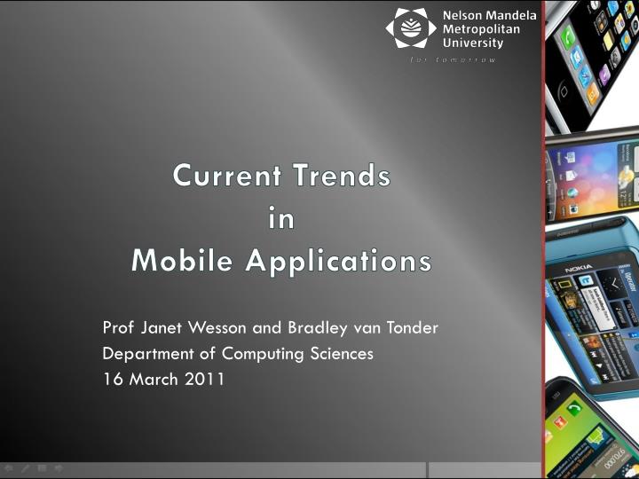 current trends in mobile applications