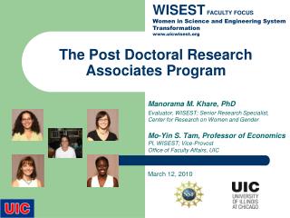 The Post Doctoral Research Associates Program