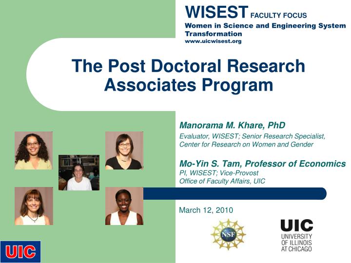 the post doctoral research associates program