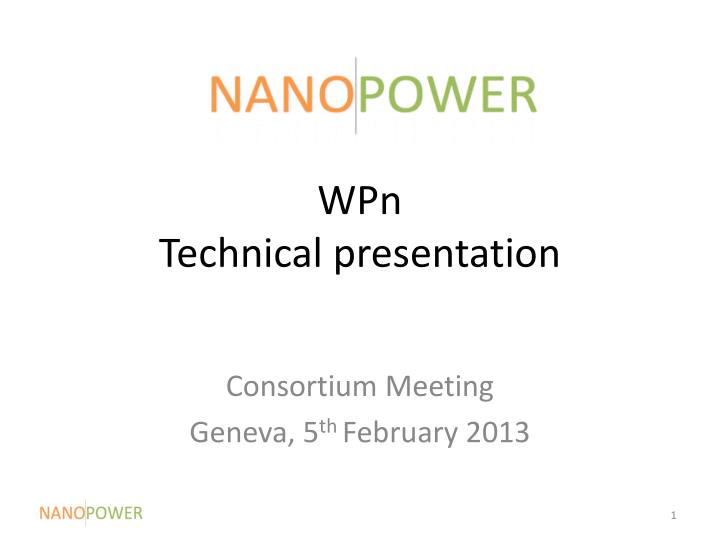 wpn technical presentation