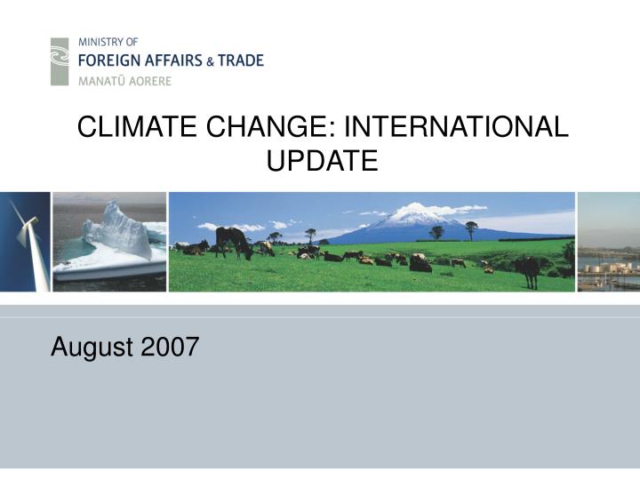 climate change international update